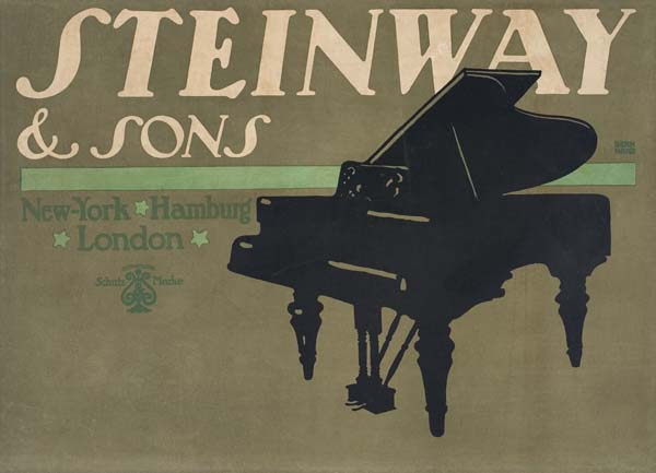 LUCIAN BERNHARD (1883-1972) STEINWAY & SONS. 1910. 26x36 inches.